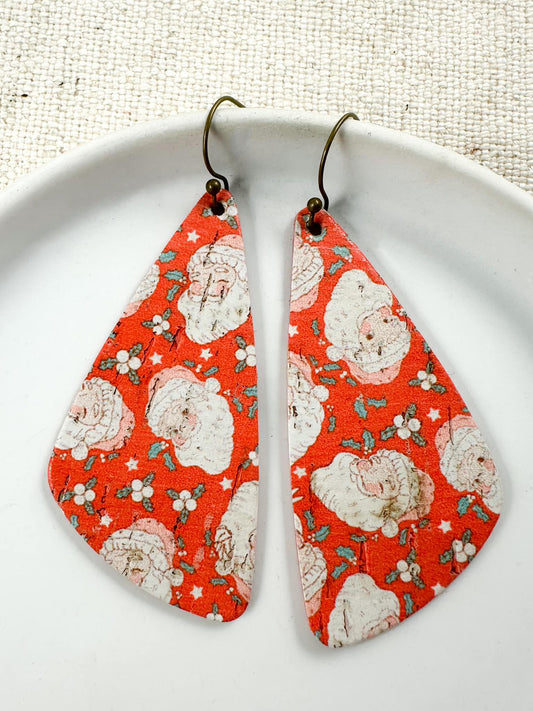 Vintage Santa Earrings