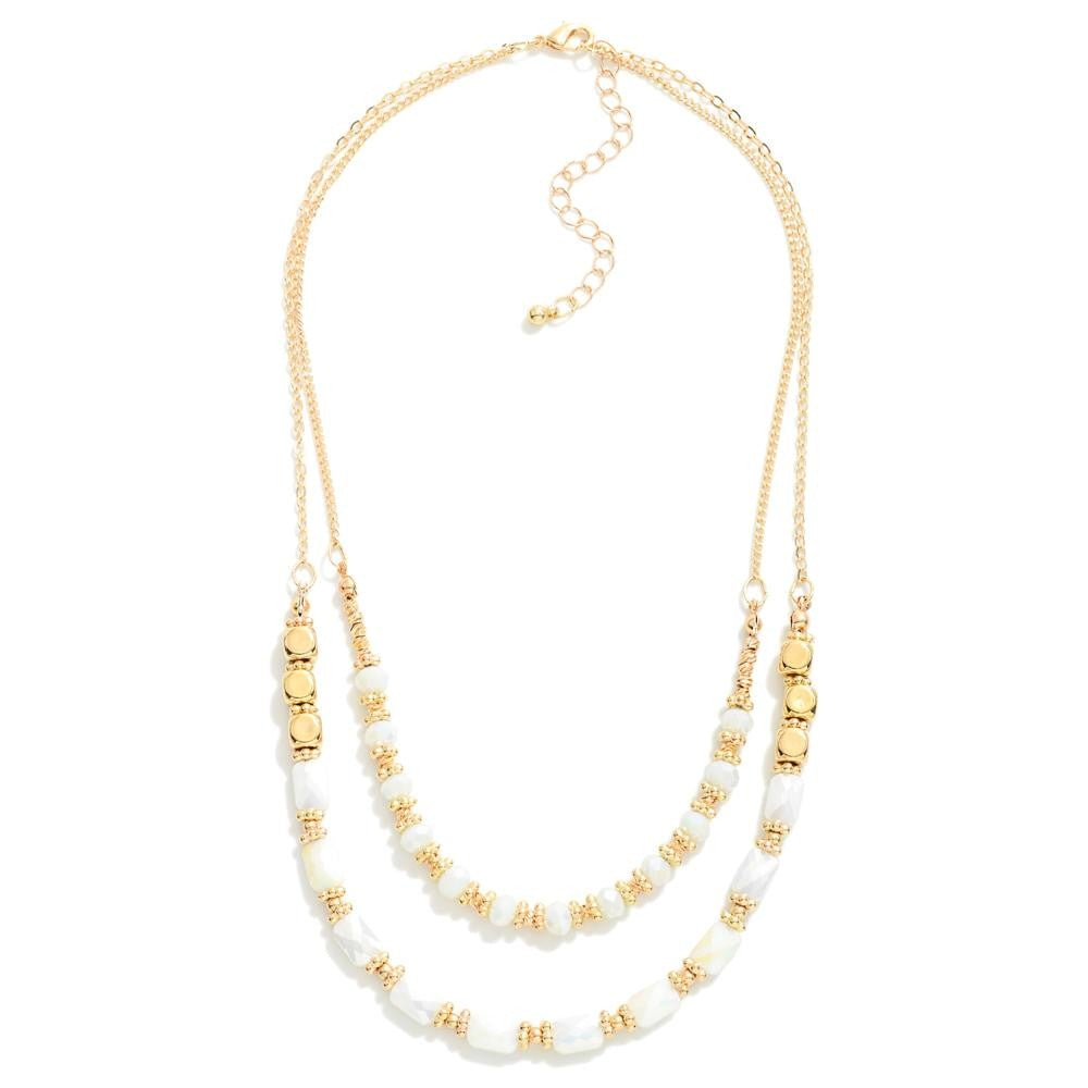Golden Dusk Necklace, White