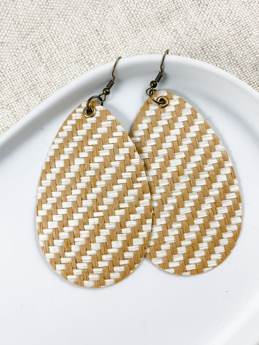 White Woven Teardrops