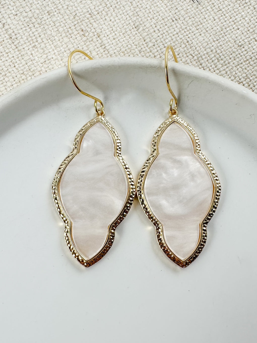 Vera Drop Earrings, Ivory