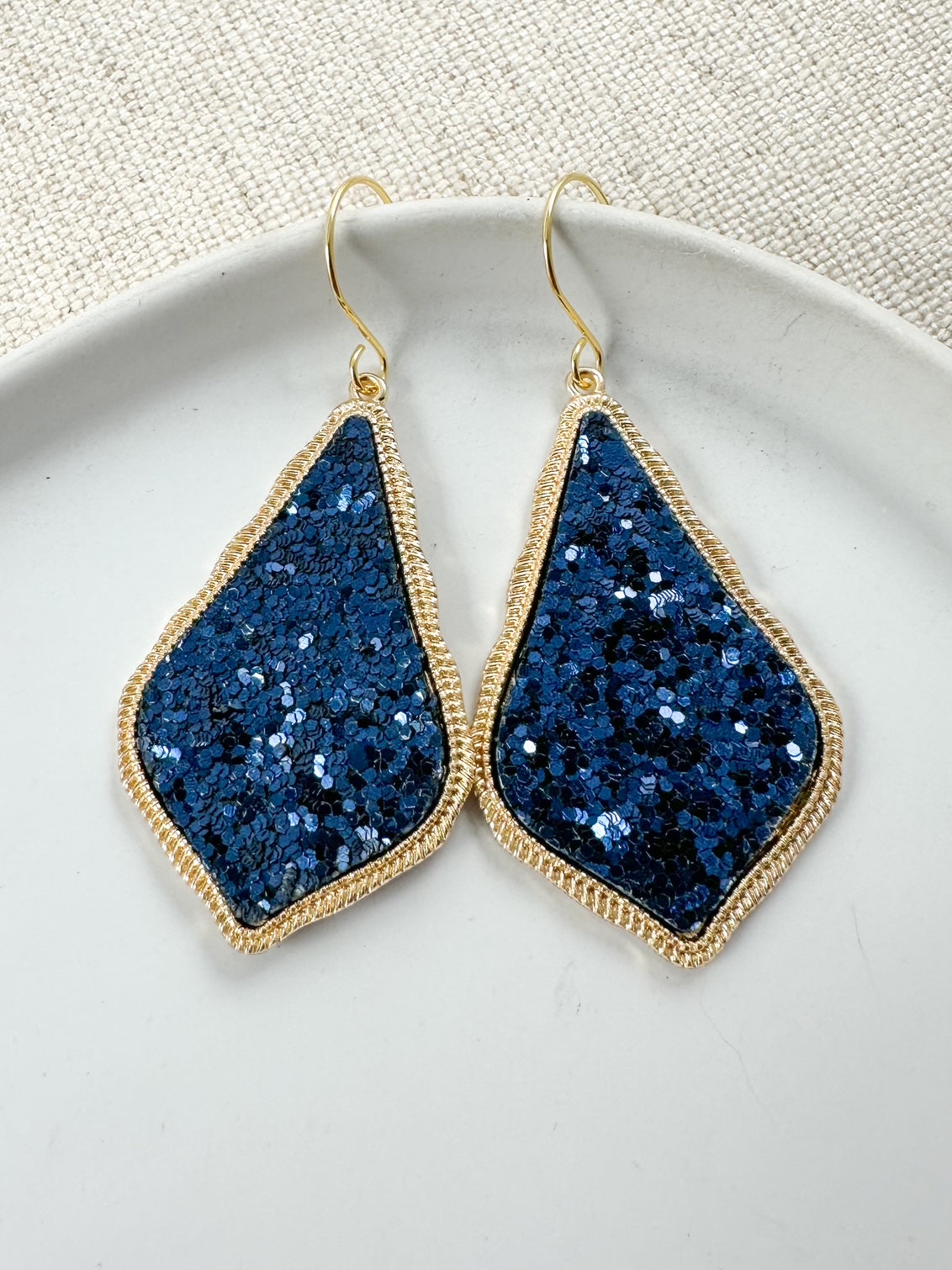 Afterlight Shine Earrings, Navy