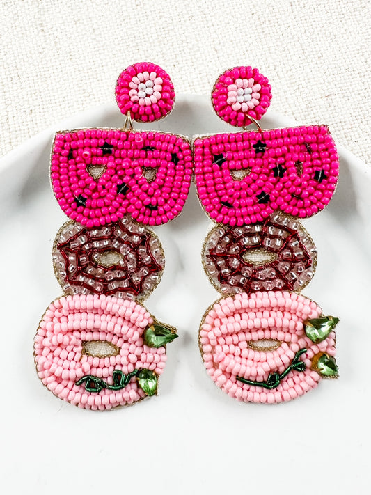 You My Boo Earrings, Pink