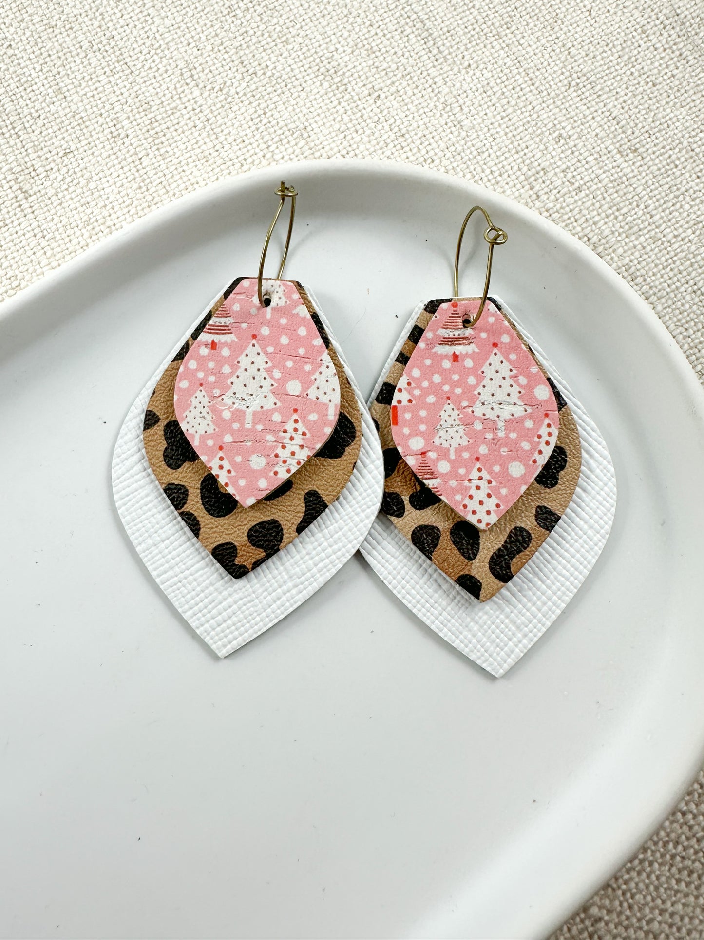 Pink Frosted Meadow Earrings
