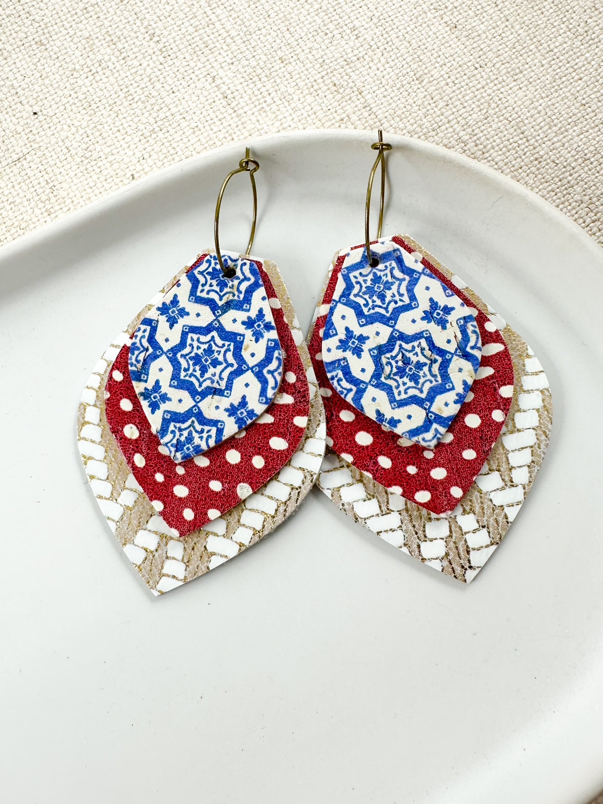 American Quilt Earrings