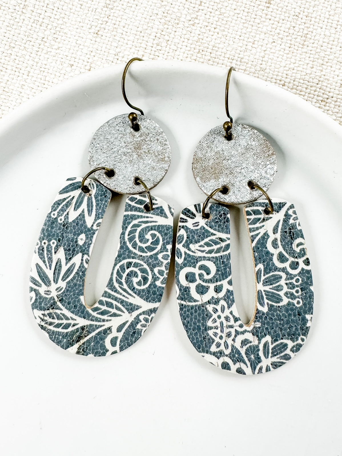 Lace & Leather Earrings