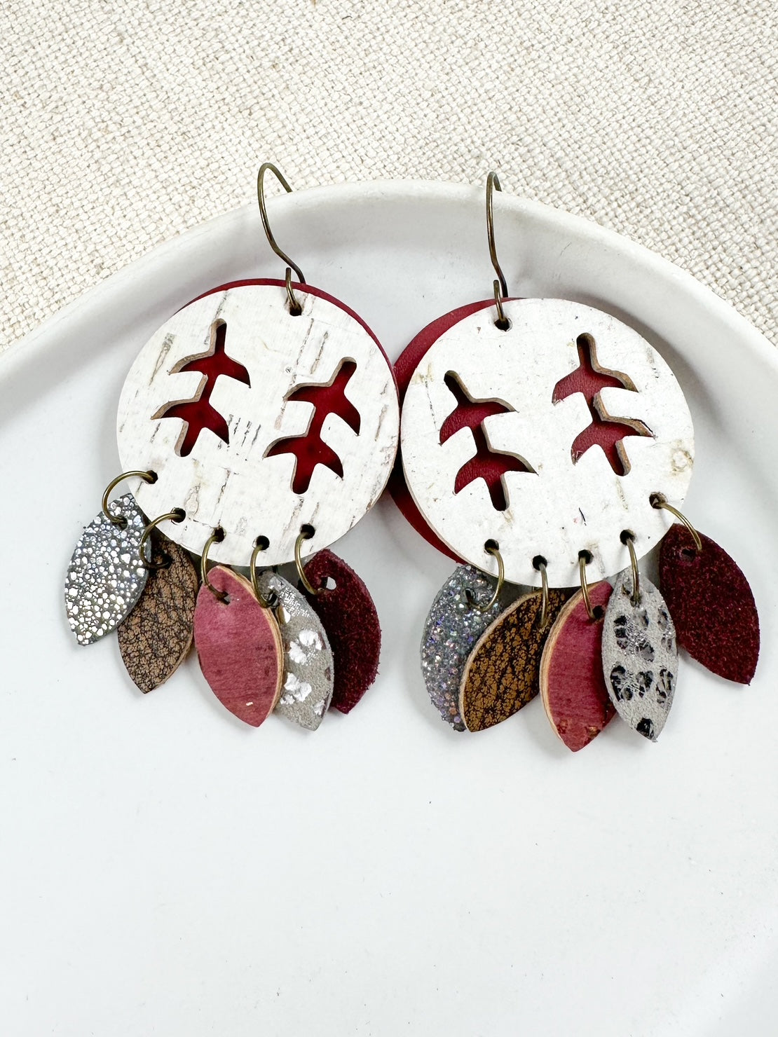 Crimson Curveball Earrings