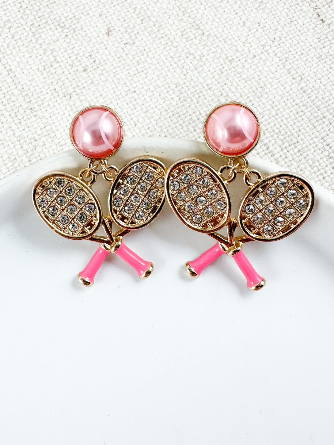 Chic Serve Earrings, Pink