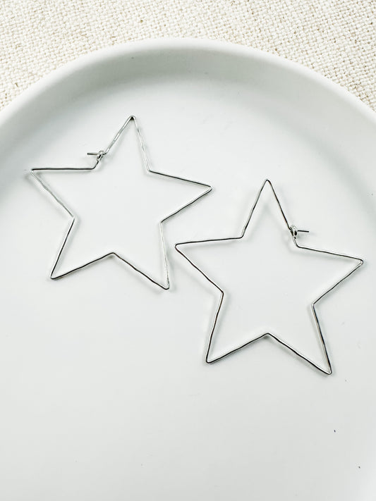 Star Hoops, Silver