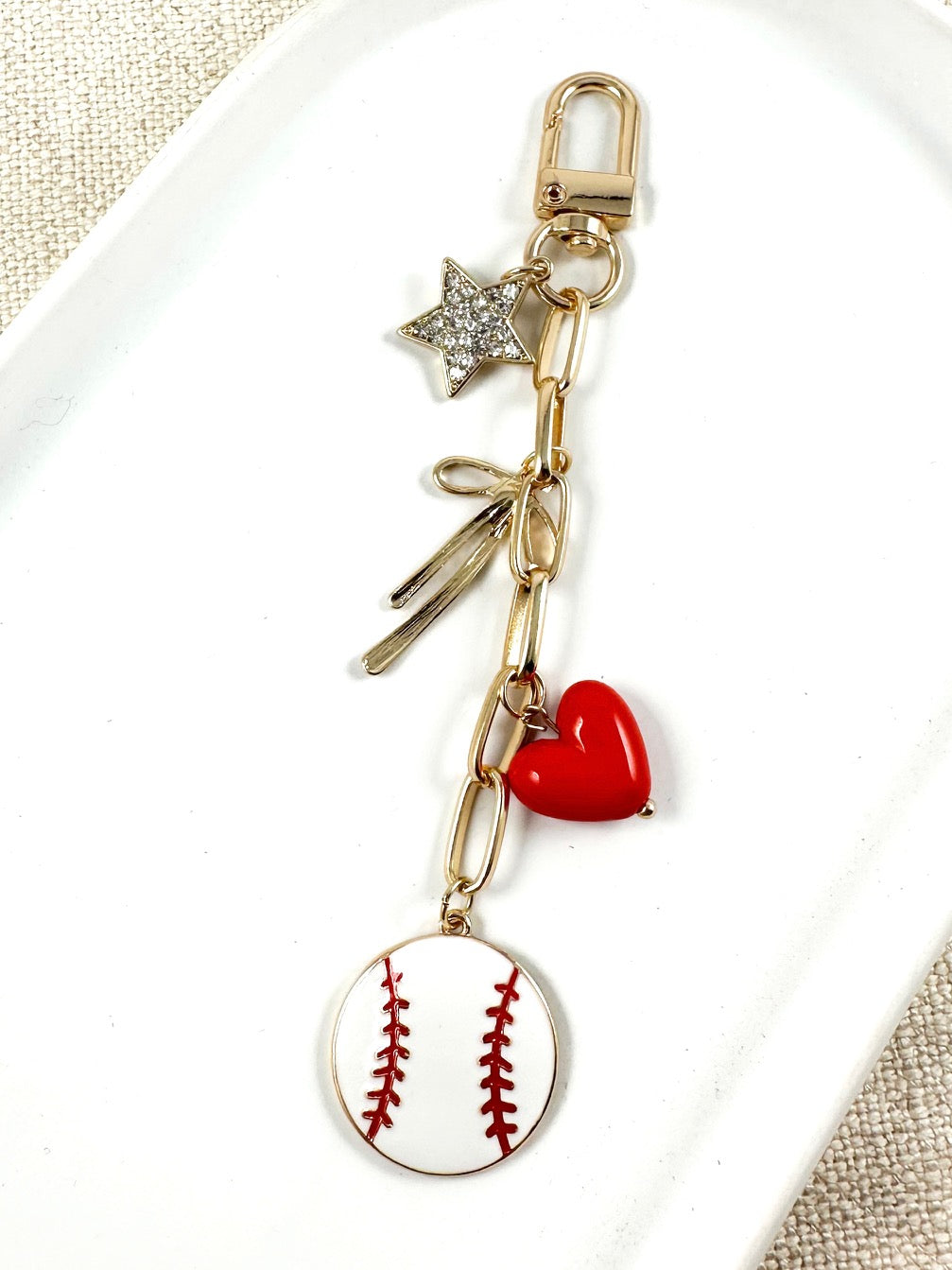 Heart On the Field Bag Charm
