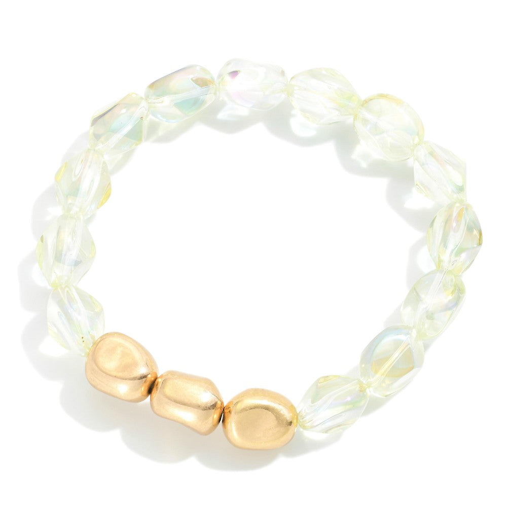 Honey & Crystal Bracelet, Opaline