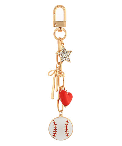 Heart On the Field Bag Charm