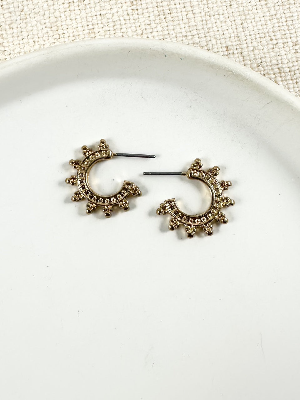 Sundial Huggie Hoops