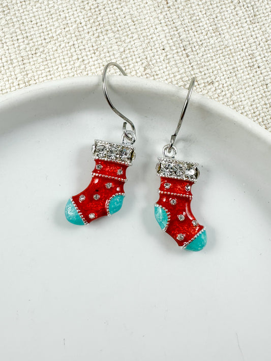 Merry Little Stocking Earrings