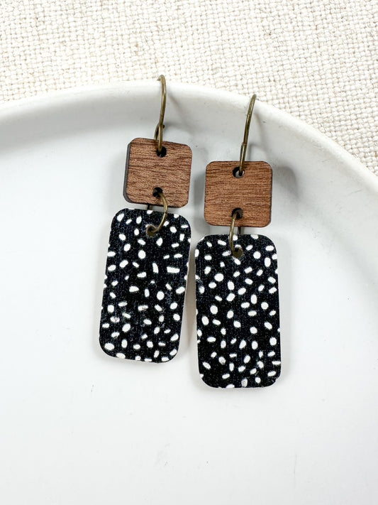 Sketch & Wood Earrings