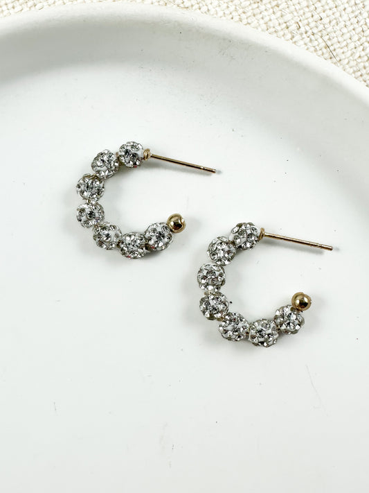 Stardust & Ember Hoops, Silver