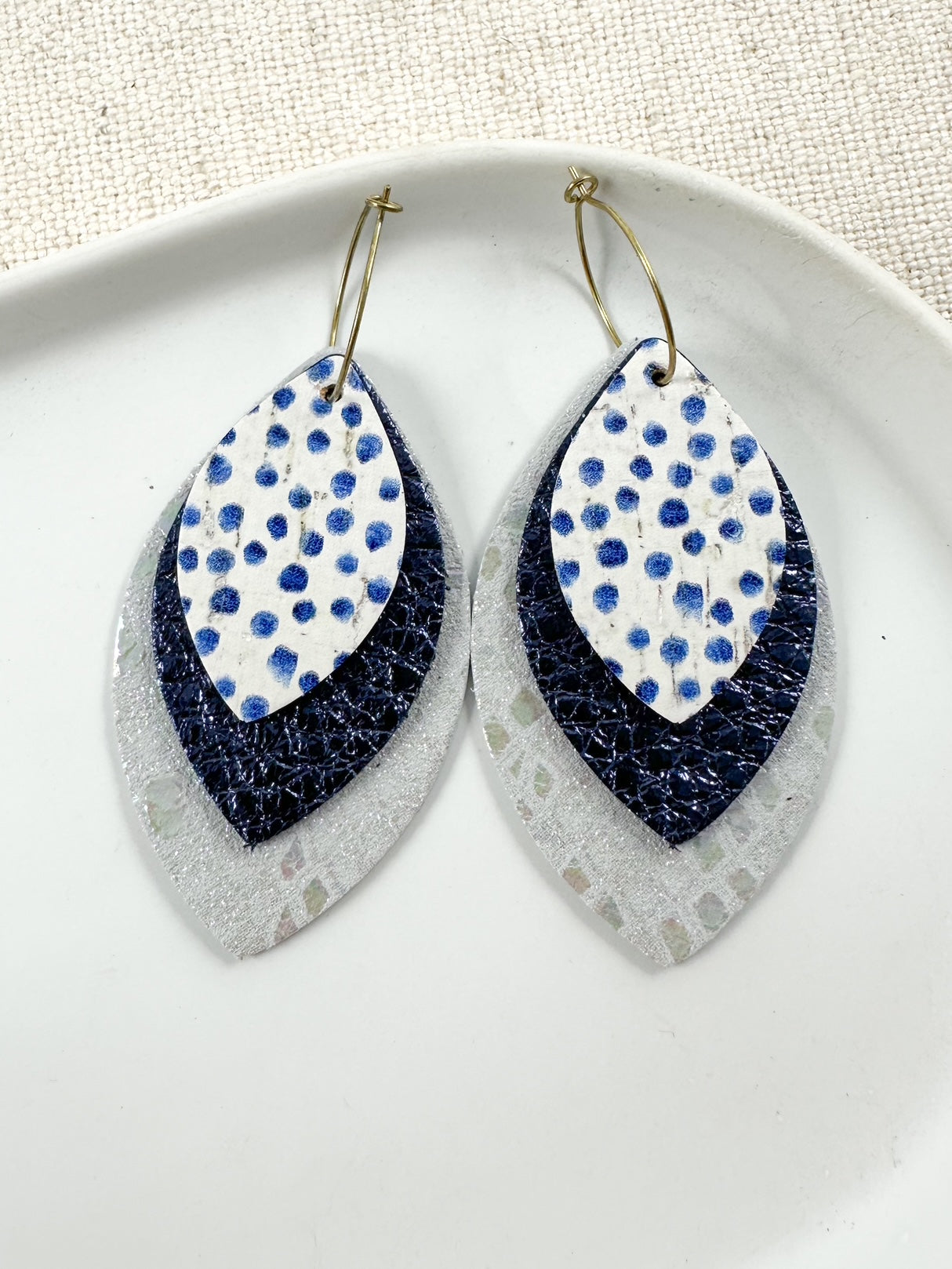 Dotted Blue Belle Earrings