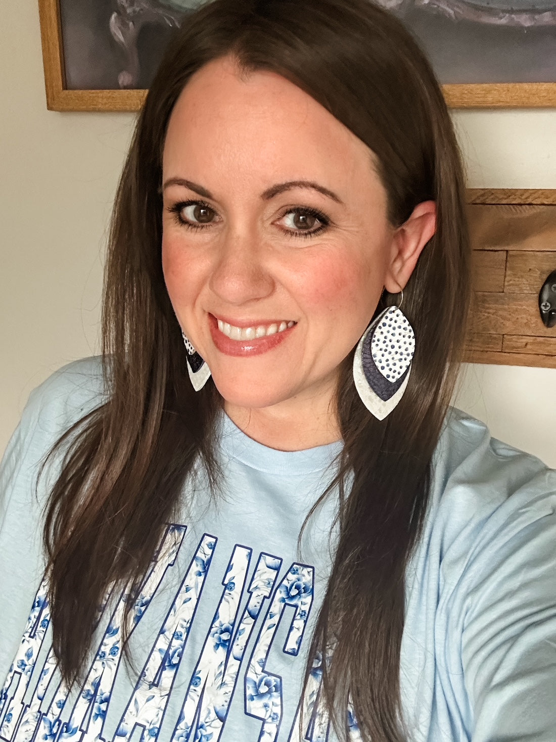 Dotted Blue Belle Earrings