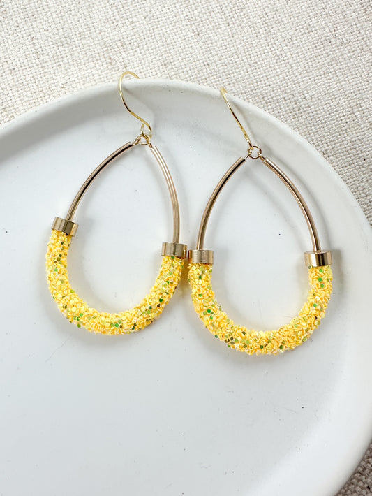 Confetti Dance Earrings, Yellow