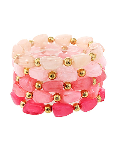 Happy Hour Bracelet Set, Pink