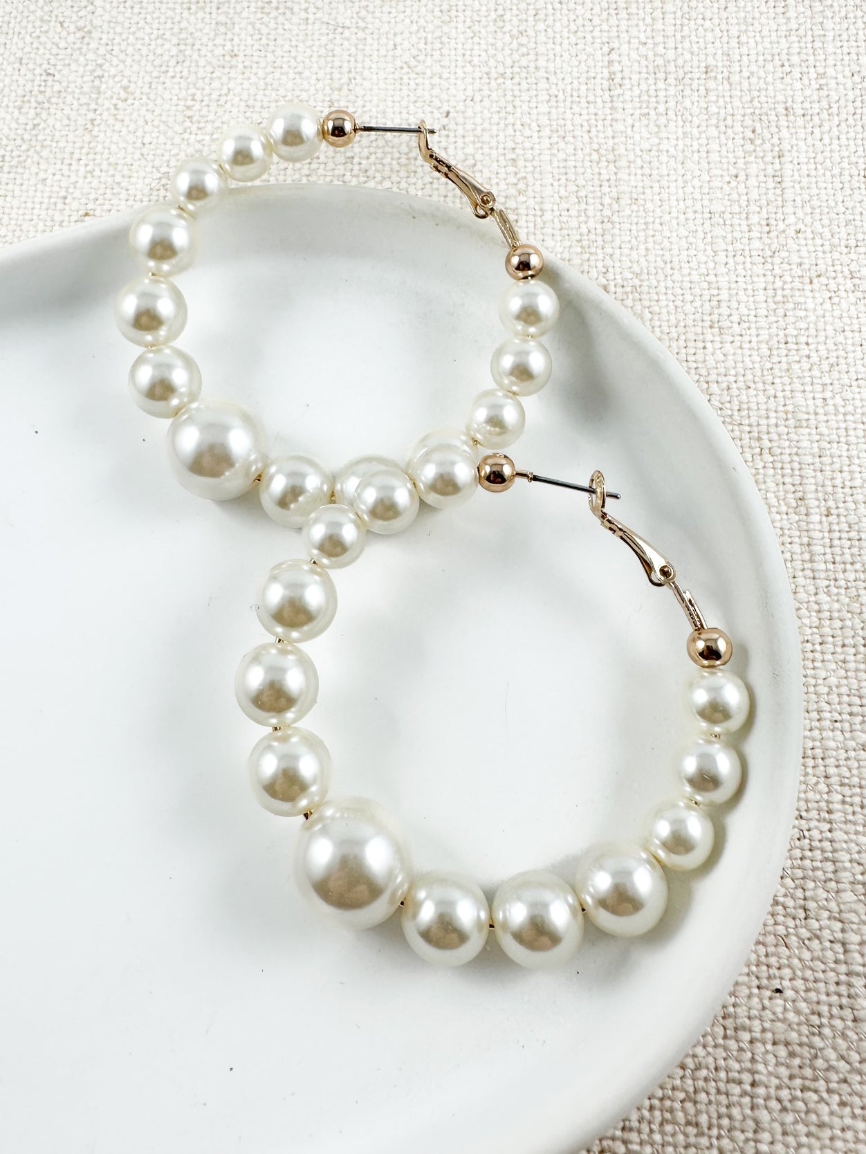 Moonlight Pearl Hoops