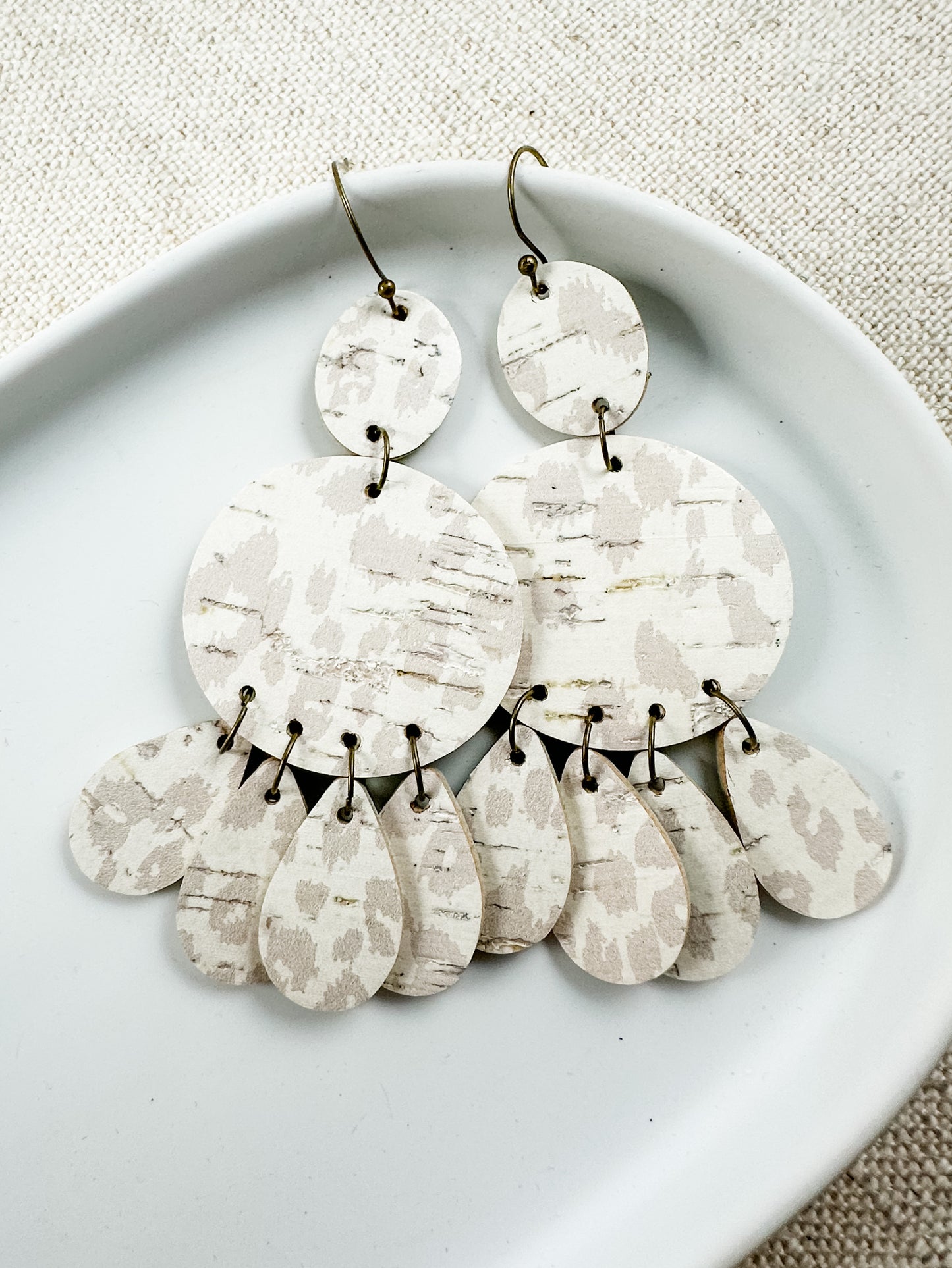 Champagne & Leopard Earrings