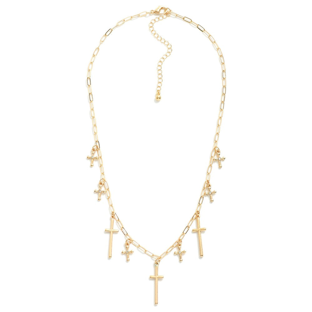 Blessing Charm Necklace, Gold