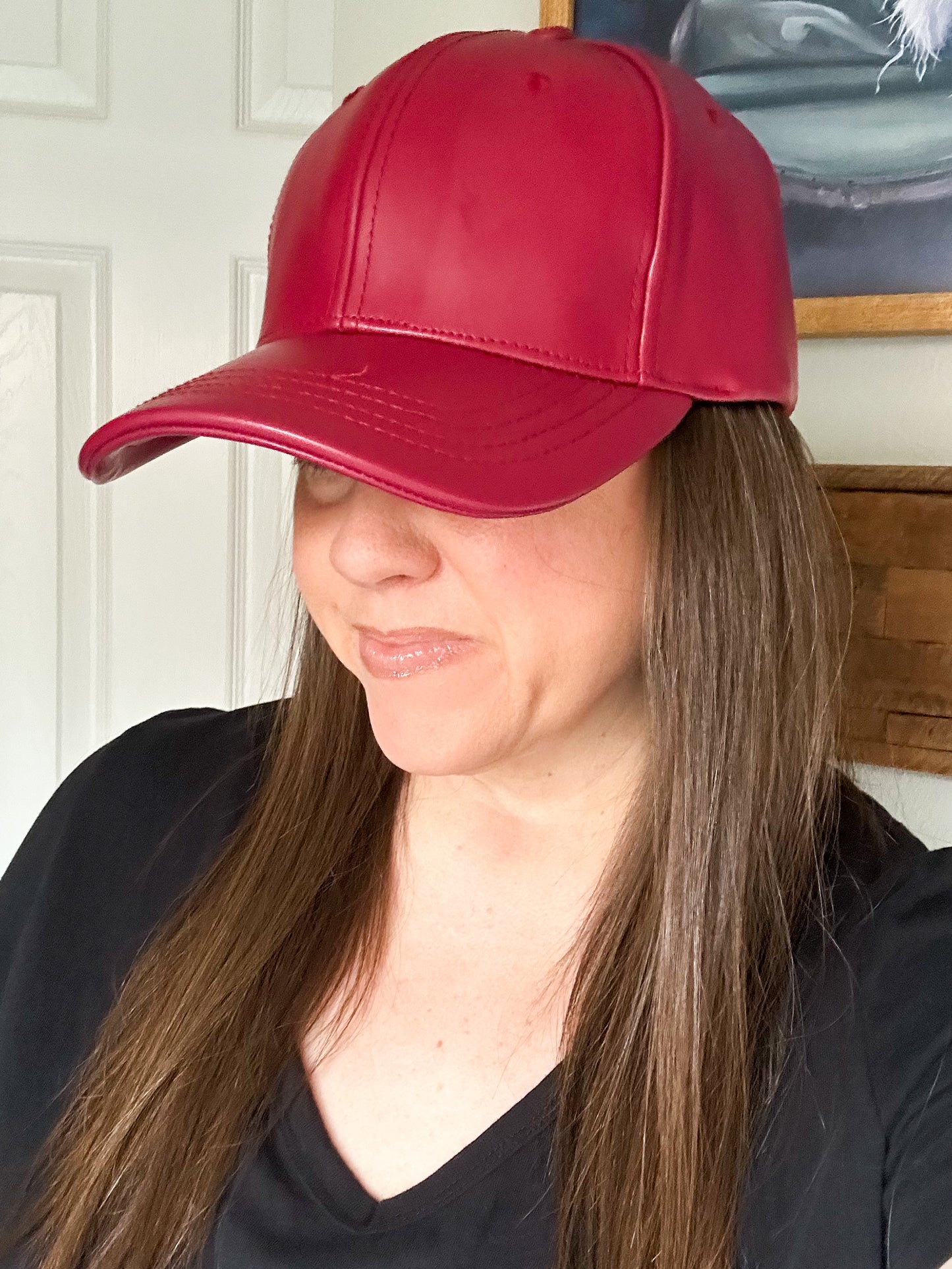 Modern Classic Hat, Maroon