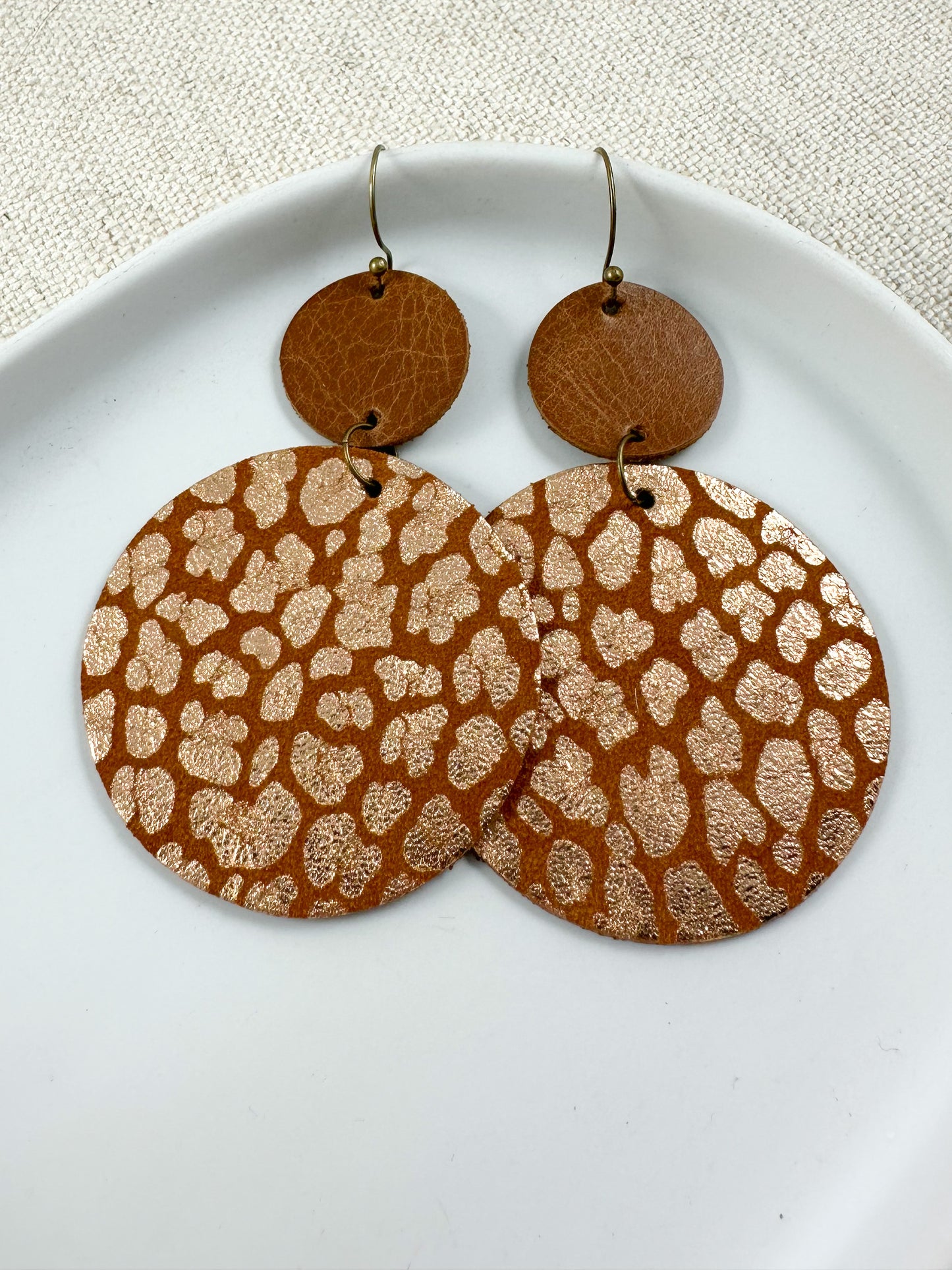 Copper Glow Earrings, Large