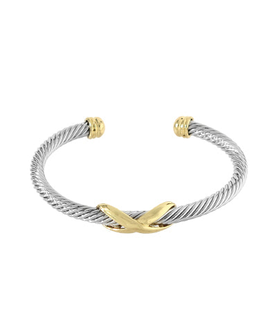 Crossed Path Cuff Bracelet