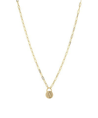 Lock & Letter Necklace--PREORDER