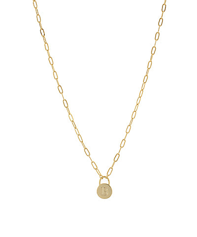 Lock & Letter Necklace--PREORDER