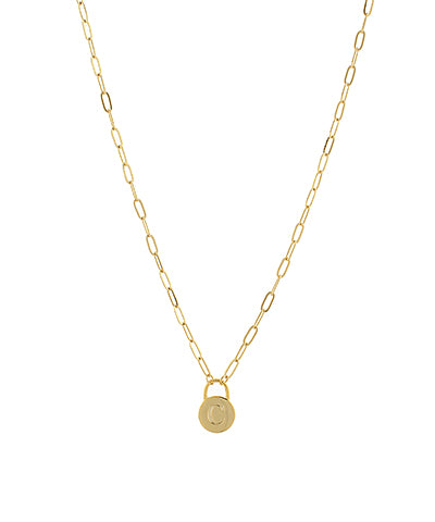 Lock & Letter Necklace--PREORDER