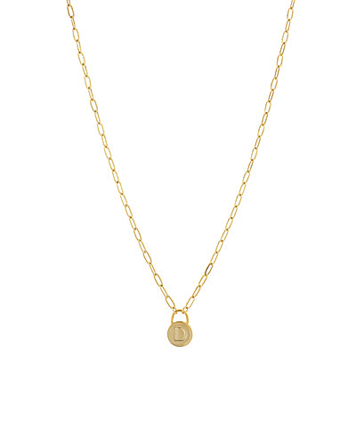Lock & Letter Necklace--PREORDER