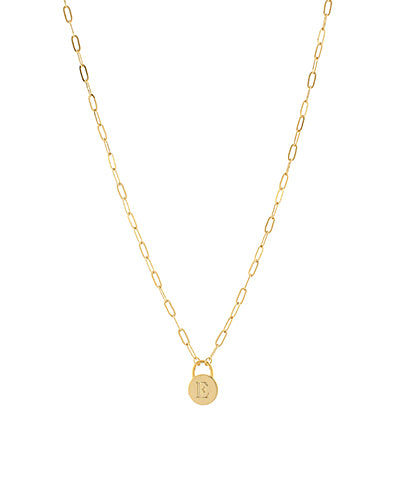 Lock & Letter Necklace--PREORDER