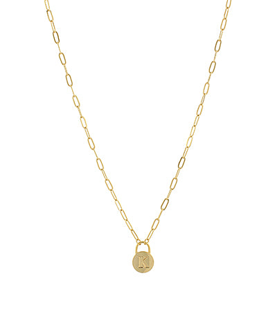 Lock & Letter Necklace--PREORDER
