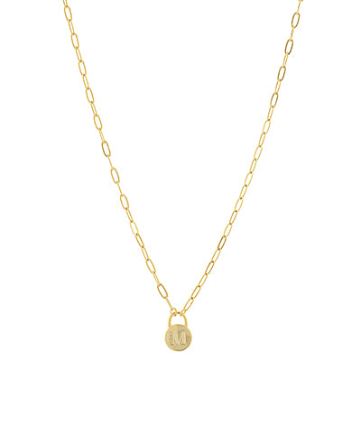 Lock & Letter Necklace--PREORDER