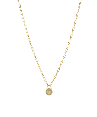 Lock & Letter Necklace--PREORDER