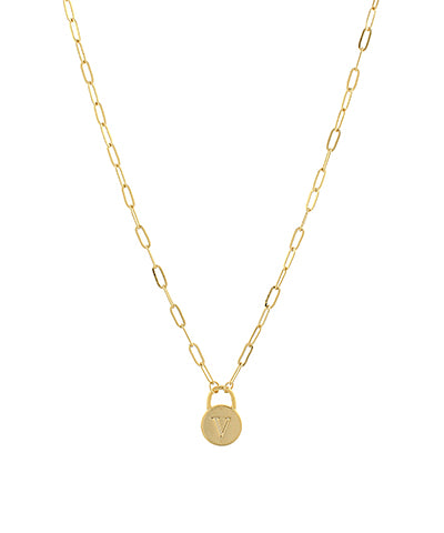 Lock & Letter Necklace--PREORDER
