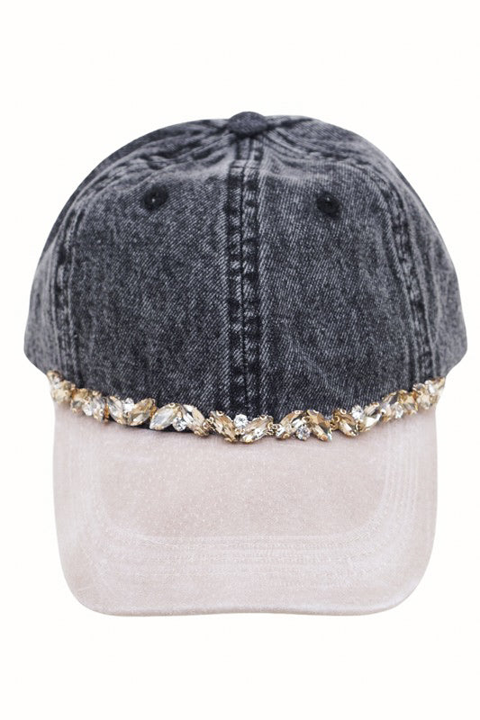 Desert Moon Hat, Black Denim