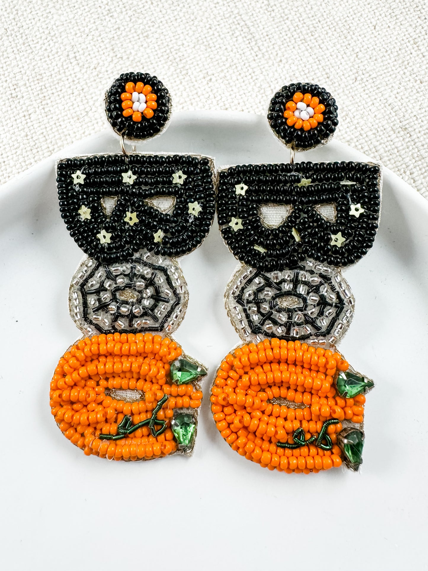 You My Boo Earrings, Black & Orange