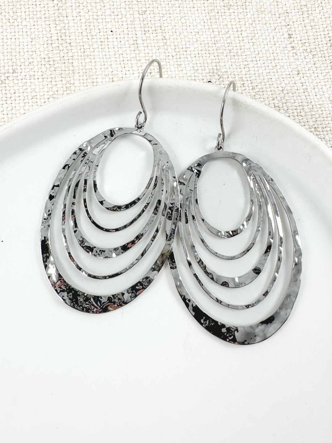 Stillwater Drop Earrings, Silver