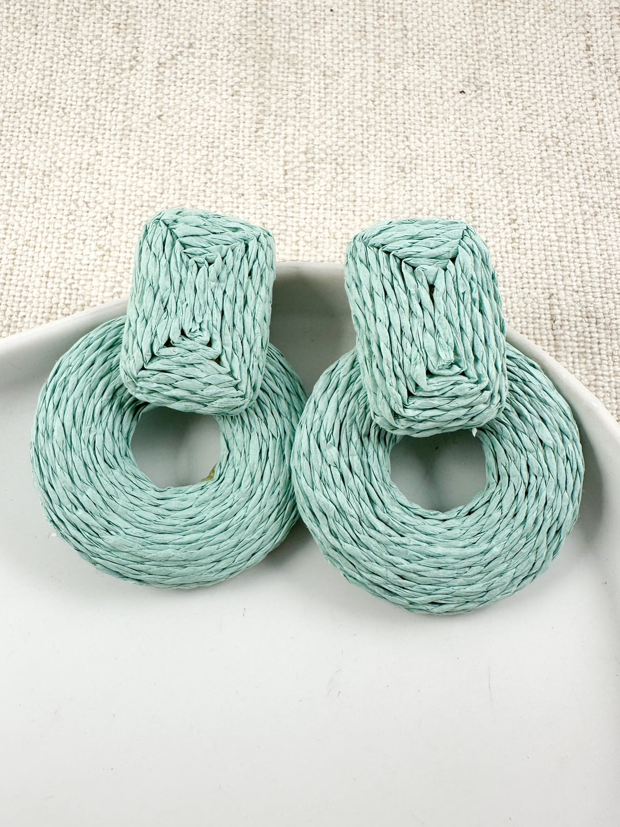 Coastal Loop Earrings, Mint