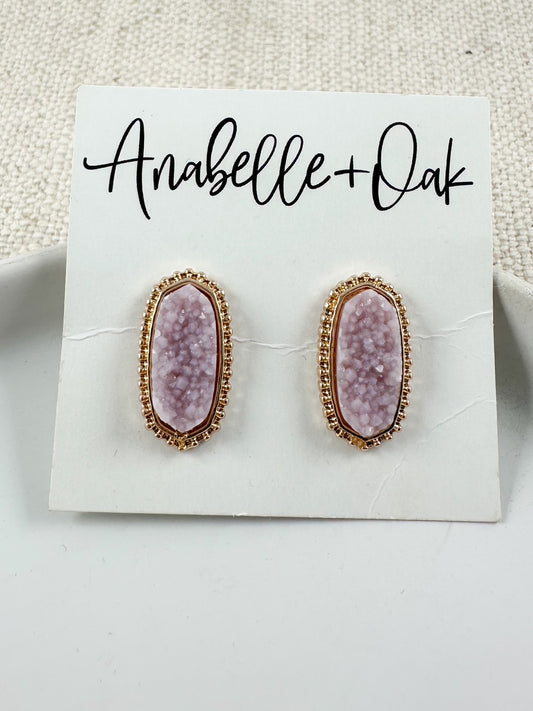 Gemlight Studs, Lavender
