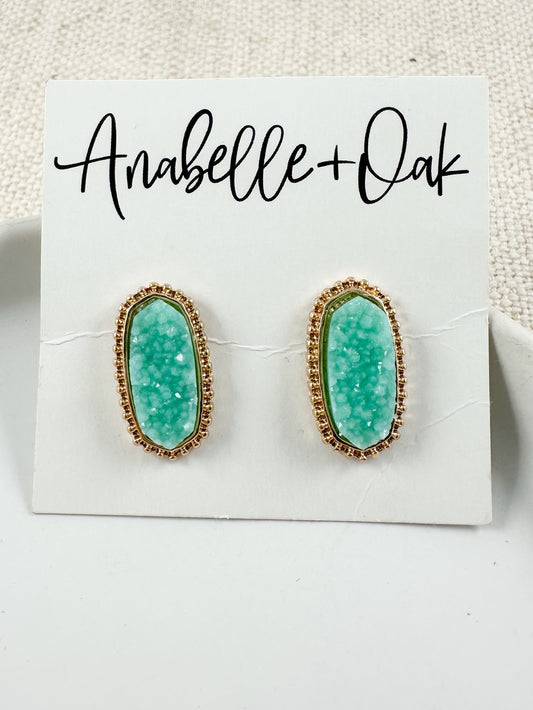 Gemlight Studs, Turquoise