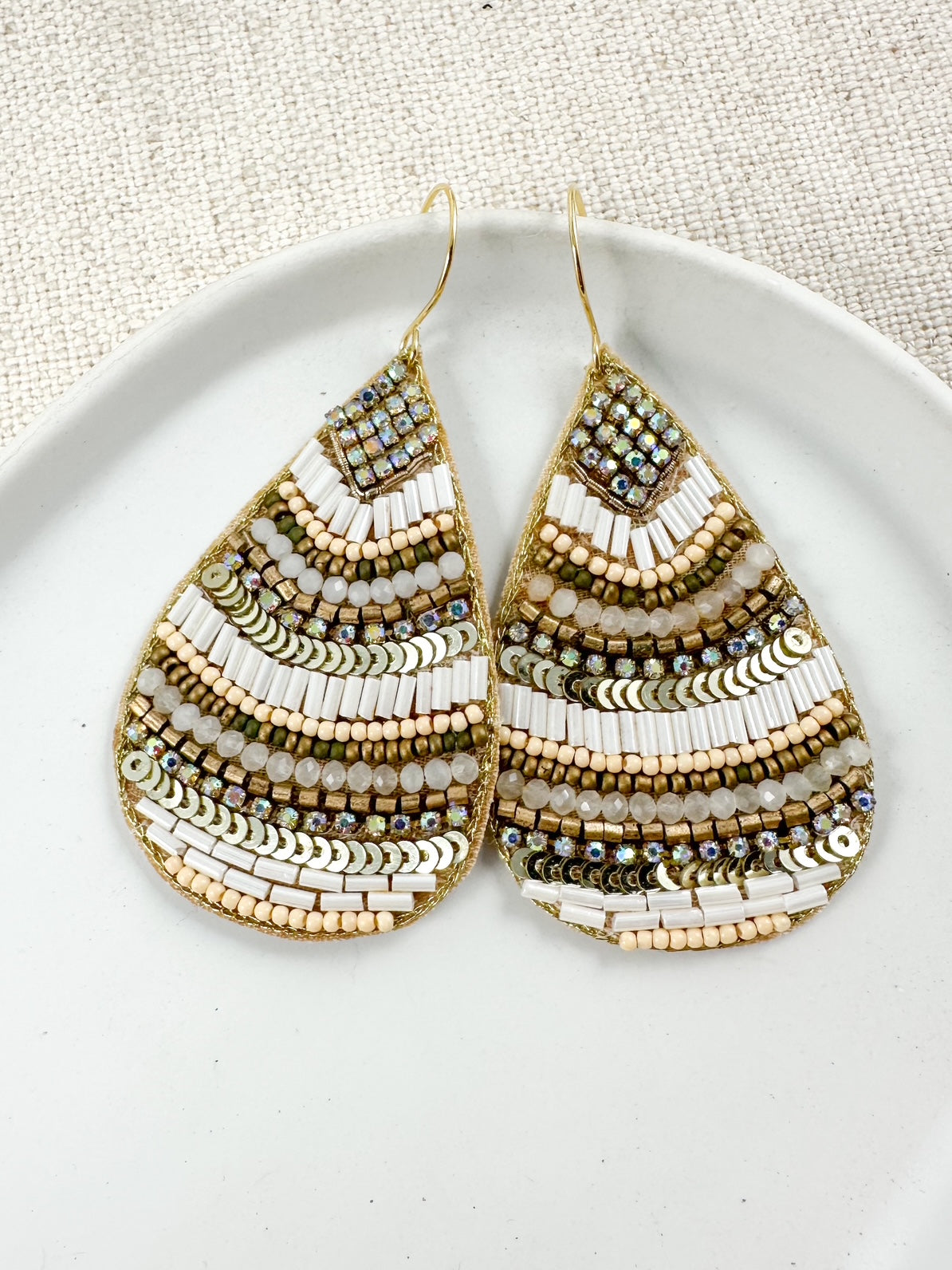 Reflection Ripple Earrings, Ivory