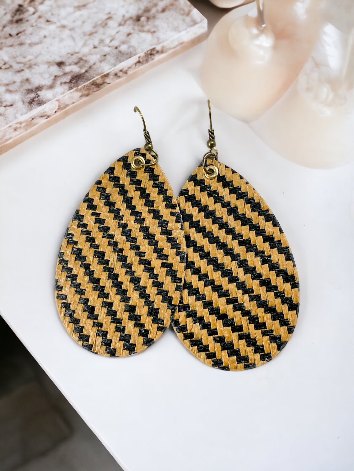 Black Woven Teardrops