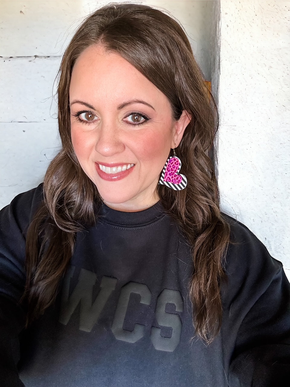 All the Love Earrings, Hot Pink