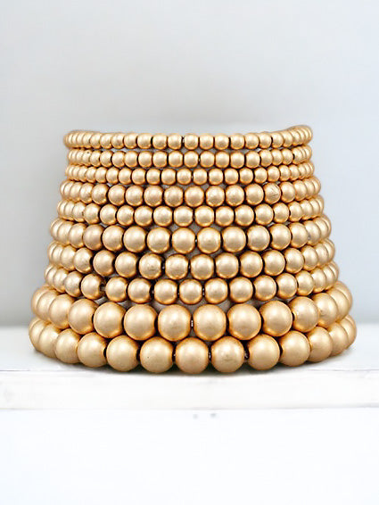 EVERYDAY GRACE EDIT | Wrist Candy Bracelet Set, Matte Gold