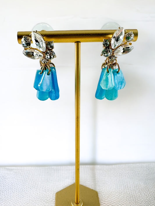 Vivid Imagination Earrings, Aqua