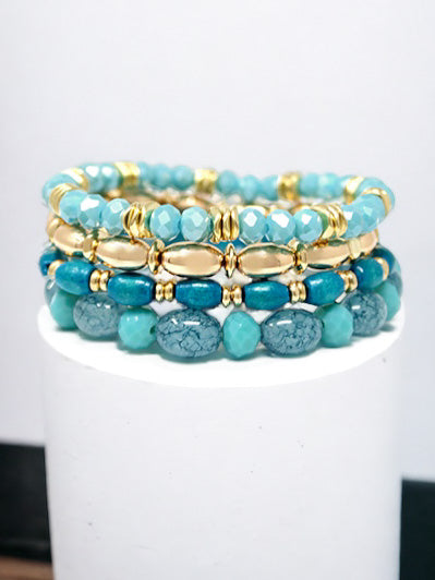IN HER MIDST EDIT | Glow Up Bracelet Set, Turquoise